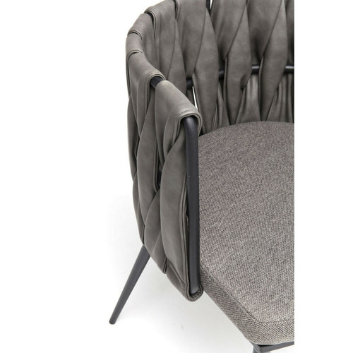 Chaises Chaise avec accoudoirs Cheerio grise Kare Design