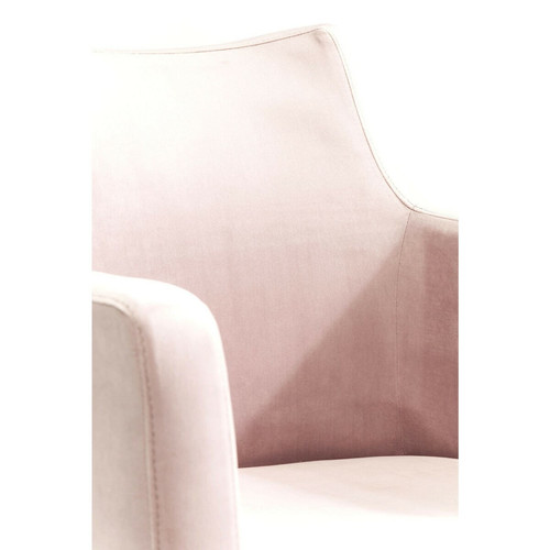 Chaises Chaise avec accoudoirs Mode velours rose Kare Design