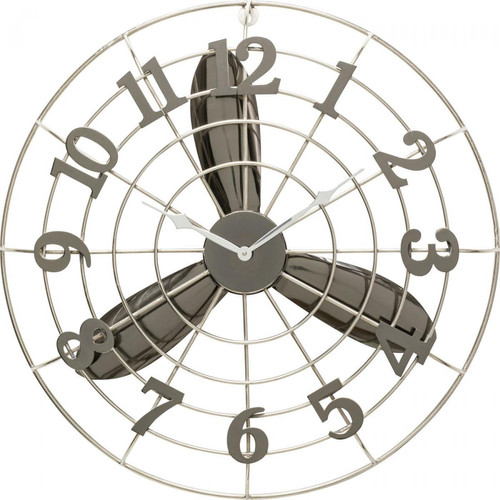 Karedesign - Horloge murale ventilateur 61cm Kare Design - Radio Karedesign
