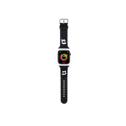 Karl Lagarfeld - Karl Lagerfeld Bracelet pour Apple Watch 38/40/41mm Rubber NFT en Silicone Noir Karl Lagarfeld - Karl Lagarfeld
