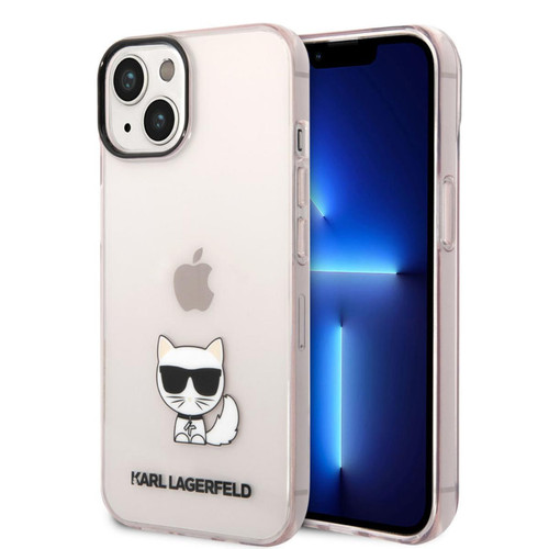 Karl Lagerfeld - Karl Lagerfeld Coque arrière en TPU pour iPhone 14 - Choupette Transparent Rose Karl Lagerfeld  - Marchand Magunivers