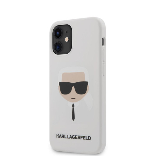Coque, étui smartphone Karl Lagerfeld Karl Lagerfeld Etui pour iPhone 12 Mini - blanc Tête de Karl