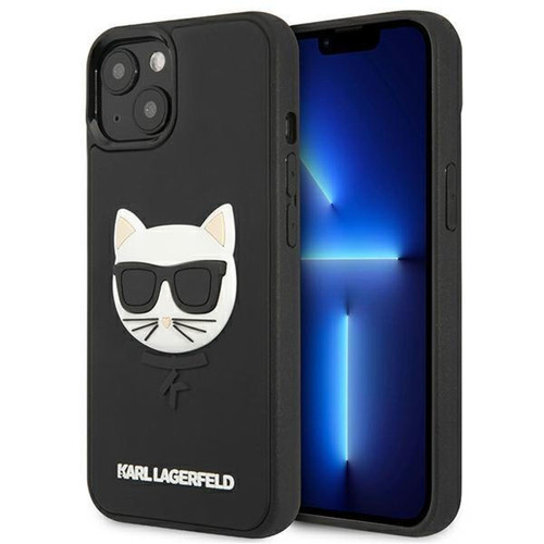 Coque, étui smartphone Karl Lagerfeld karl lagerfeld klhcp13sch3dbk 13 mini 5,4" noir etui rigide 3d rubber choupette