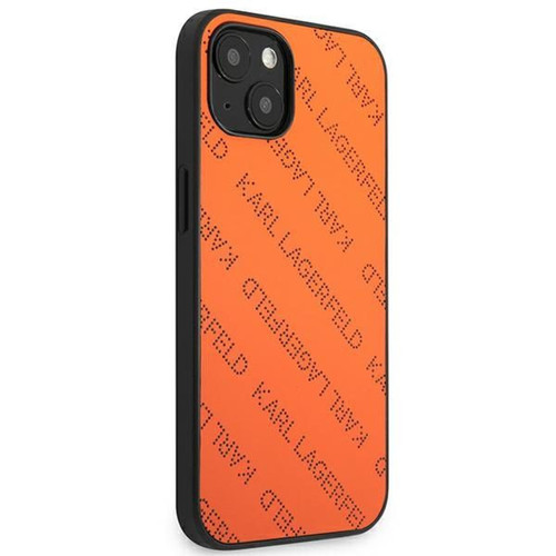 Coque, étui smartphone Karl Lagerfeld Perforated Allover - Coque pour iPhone 13 mini (Orange)
