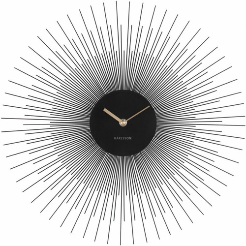 Karlsson - Horloge en métal Peony 45 cm noir. Karlsson  - Karlsson