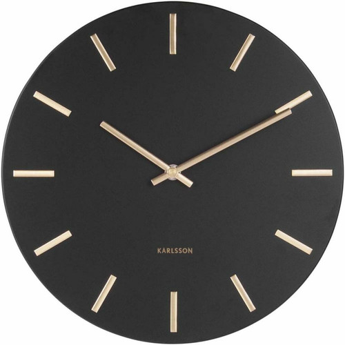 Karlsson - Horloge moderne métal Charm 30 cm Noir. Karlsson  - Karlsson