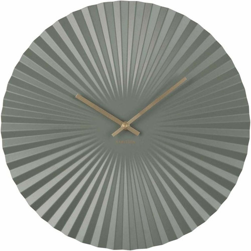 Karlsson - Horloge en métal Sensu Ø 50 cm Vert kaki - Karlsson Karlsson  - Maison