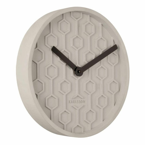 Karlsson - Horloge ronde en béton Honey  31 cm gris. Karlsson  - Horloges, pendules