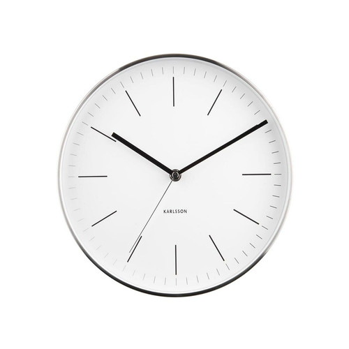 Karlsson - Horloge Minimal Blanc - Karlsson Karlsson  - Horloges, pendules Horloge murale a quartz tete de mort fond blanc