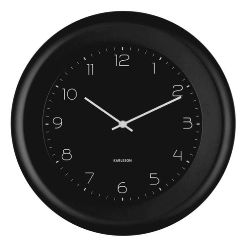 Karlsson - Horloge mural en métal Dual Disc noir. Karlsson  - Horloges, pendules Noir