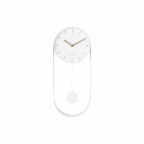 Karlsson - Horloge à balancier design Charm - H. 50 cm - Blanc Karlsson  - Karlsson