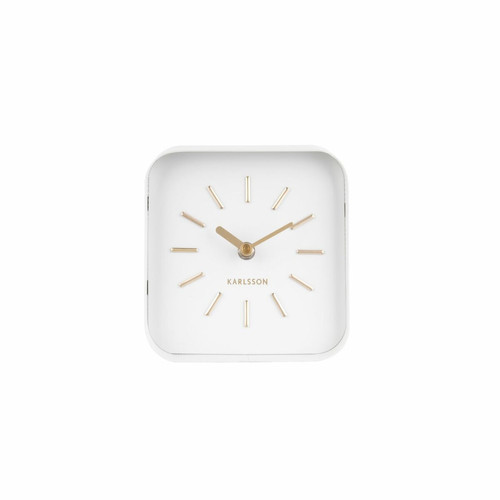 Karlsson - Horloge à poser Squared - H. 15 cm - Blanc Karlsson  - Bonnes affaires Décoration