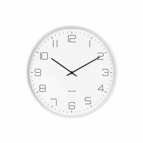 Karlsson Horloge en métal mat Lofty blanc.