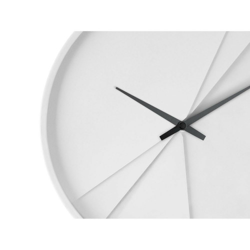 Horloges, pendules Karlsson Horloge ronde en bois Lines 30 cm Blanc.