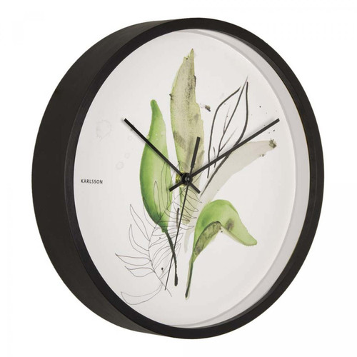 Karlsson - Horloge ronde  Botanical 26 cm Feuilles - Karlsson