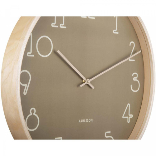 Horloges, pendules Horloge ronde en MDF Sencillo 40 cm vert mousse.