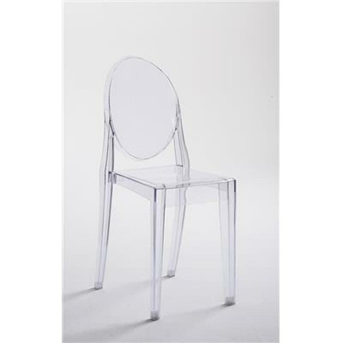 Kasalinea - Chaise design transparente en polycarbonate ESMAR, lot de 4-L 51 x P 38 x H 90,5 cm- Transparent - Chaises Kasalinea