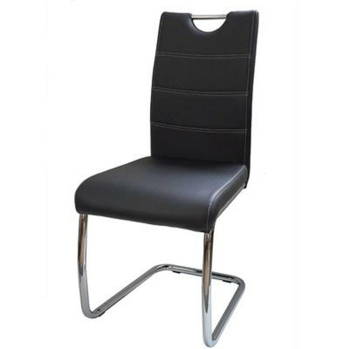 Kasalinea - Chaise noire pour salle à manger ELIORA (lot de 4)-L 42 x P 46 x H 96 cm- Noir - Chaises Kasalinea