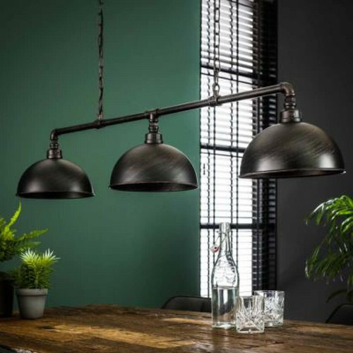 Suspensions, lustres Kasalinea Luminaire industriel noir et bronze VERTIGA-L 118 x P 26 x H 150 cm- Noir