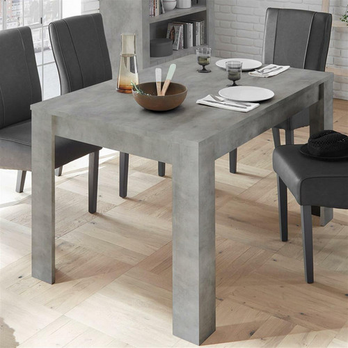 Kasalinea Table extensible 140 cm couleur gris béton design MABEL 2-L 185 x P 90 x H 79 cm- Gris