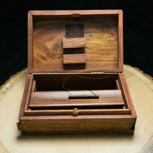 Boîte de rangement Original Stones Box KAVATZA - Boite à rouler décorée en bois Ornemental
