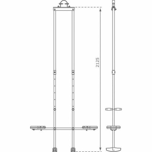 Portique et balançoire Balançoire double hauteur réglable en métal  Flex.
