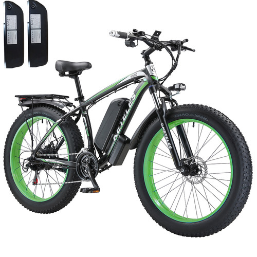 KETELES - Vélo électrique keteles K800, 1000 W, 26 ", 2x 18 Ah, 21 vitesses, 45 km / h -Vert KETELES  - Mobilité électrique