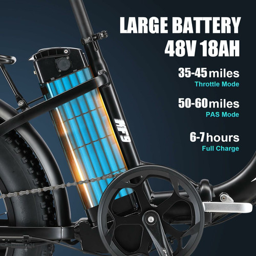 KETELES Vélo Électrique KETELES KF9 : Puissance 1000W, Batterie 864Wh Autonomie 60KM