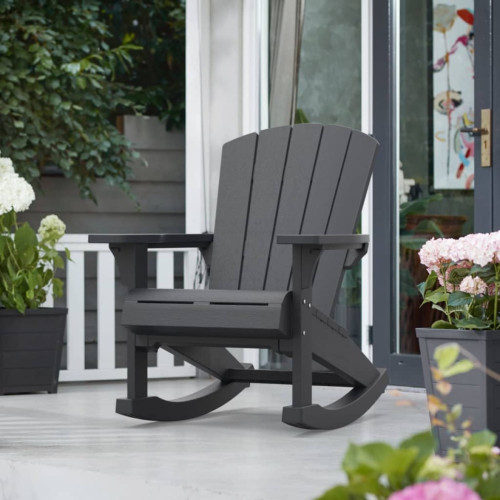 Keter - Keter Chaise à bascule Adirondack Troy Graphite Keter  - Adirondack