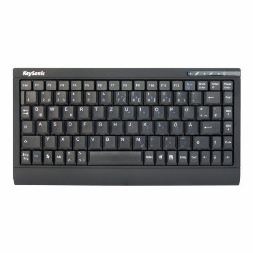 Keysonic - KeySonic ACK-595C+ Mini clavier à construction plat USB/PS2 Noir Keysonic  - Mini pc usb