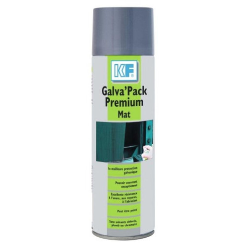 KF - Traitement de surfaces métalliques Galva pack Premium, finition mat, aérosol de 500 ml net KF  - Peinture intérieure