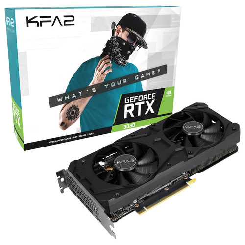 Kfa2 - GeForce RTX 3060 8GB (1-Click OC) LHR - Carte Graphique NVIDIA 128 bit