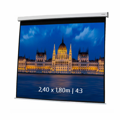 Kimex - Ecran de projection motorisé 2,40 x 1,80m - Format 4:3 Kimex  - Ecrans de Projection