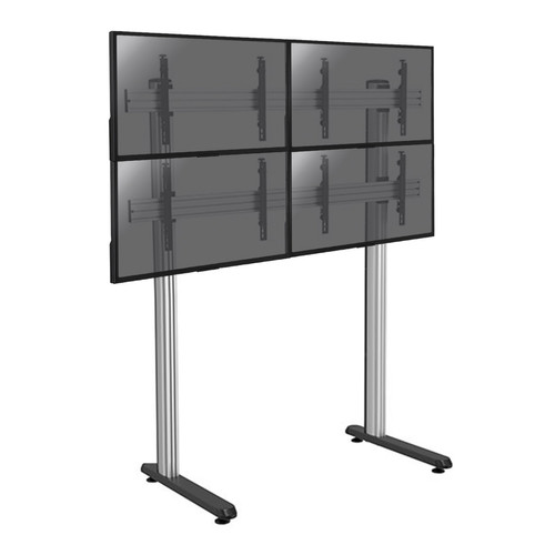 Kimex - Support sur pieds mur d'images pour 4 écrans TV 45''-55'' - Hauteur 240cm - A poser Kimex  - Kimex