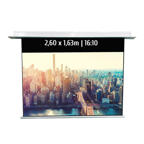 Kimex - Ecran de projection motorisé encastrable 2,60 x 1,63m - Format 16:10 - Wi-Fi Kimex  - Vidéoprojecteur