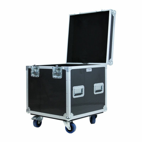 Kimex Flight case type malle 60 x 60 x 60 cm + rangement intérieur