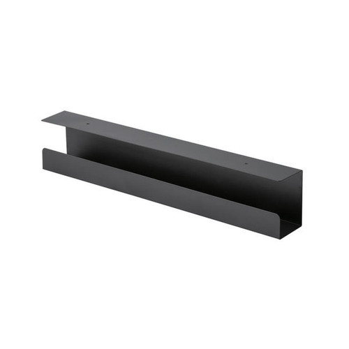 Kimex - Goulotte passe-câbles horizontale de bureau 60 cm Noir - Bureaux