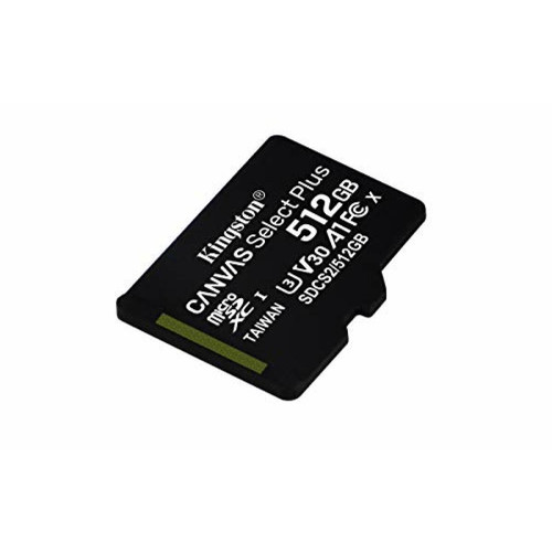 Kingston - 512GB micSDXC 100R A1 C10 Card Single pk Kingston  - ASD