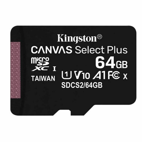 Kingston - Carte mémoire micro SDXC Kingston Canvas Select Plus 64Go Carte MIcro SD SDCS2/64GBSP Class 10 jusqu'à 100Mb/s Kingston  - Kingston micro sd 32gb