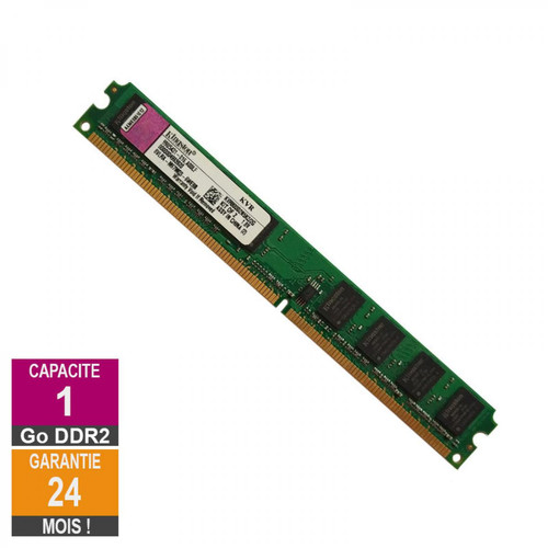 Kingston - Barrette Mémoire 1Go RAM DDR2 Kingston KVR800D2N5/2G Low DIMM PC2-6400U - Memoire pc reconditionnée