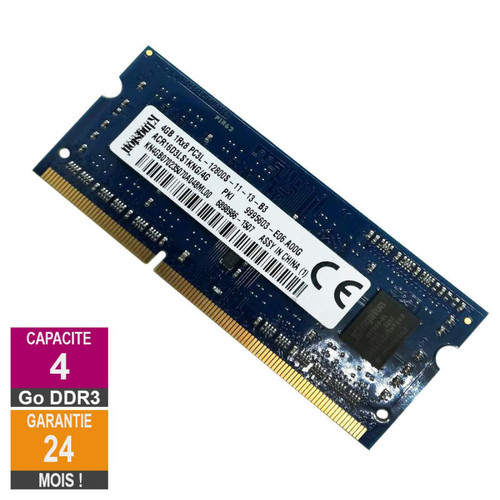 Kingston - Barrette Mémoire 4Go RAM DDR3 Kingston ACR16D3LS1KNG/4G SO-DIMM PC3L-12800S - Memoire pc reconditionnée