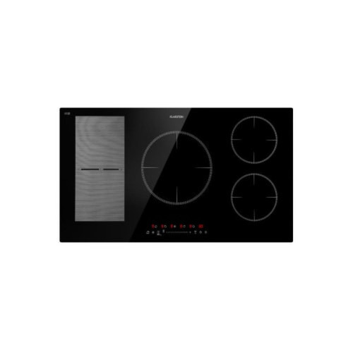Klarstein - Delicatessa 90 Hybrid Table de Cuisson 220V 9000W 5 Foyers Sensitives Céramique Noir - Klarstein