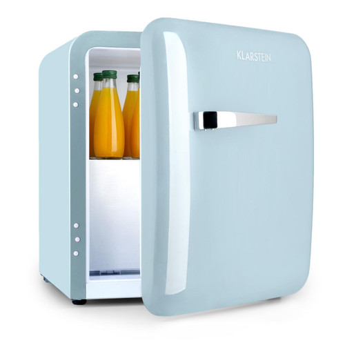 Klarstein - Mini réfrigérateur à boissons - Klarstein Audrey  - 37 litres , compartiment freezer , 39dB - Design rétro bleu - Mini Bar