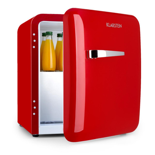 Klarstein - Mini réfrigérateur à boissons - Klarstein Audrey - 37 litres , compartiment freezer , 39dB - Design rétro rouge - Mini Bar