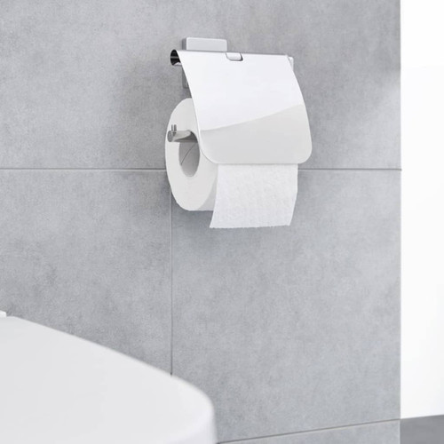 Kleine Wolke - Kleine Wolke Porte-papier hygiénique avec couvercle Luno Argenté Kleine Wolke - Accessoires de salle de bain Gris