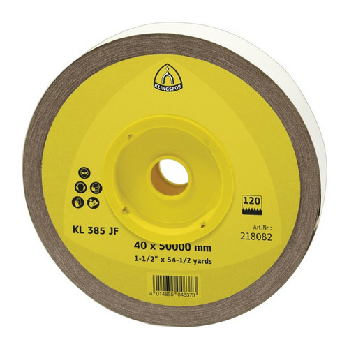 Abrasifs et brosses Klingspor Rouleau de tissu abrasif KL 385 JF 50 mm granulation 80 pour métal corindon KLIN