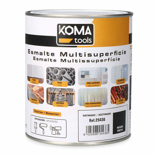 Koma Tools - Peinture acrylique Koma Tools Noir Satiné 750 ml Koma Tools  - Peinture intérieure