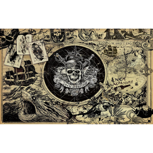 Komar - Papier Peint intissé panoramique Pirate des Carïbes 5 fond sépia Disney 400X250CM - Revêtement sol & mur
