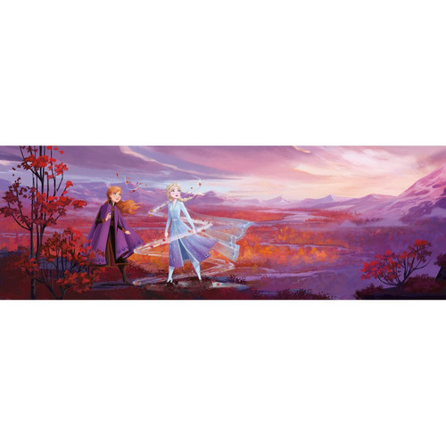 Komar - Papier Peint panorama La Reine des Neiges 2 Disney Anna et Elsa style aquarelle368cm x 127cm - Komar