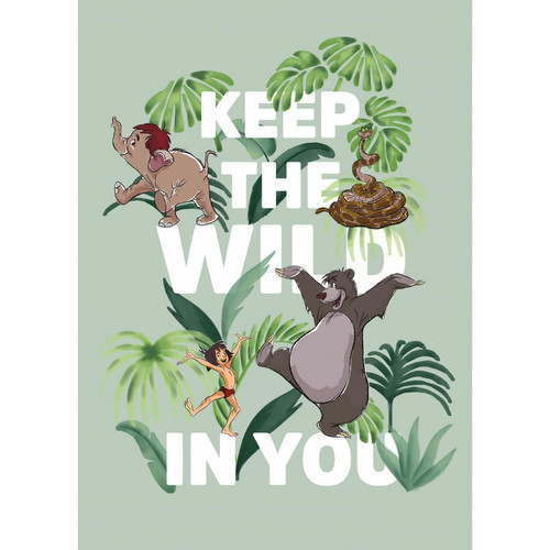 Komar - Poster Disney Le livre de la Jungle - Garde ton côté sauvage 30 cm x 40 cm Komar  - Décoration